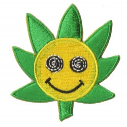 Aufnäher Patch Bügelbild emoticon Blumen