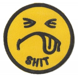 Aufnäher Patch Bügelbild emoticon Shit