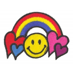 Aufnäher Patch Bügelbild Rainbow smiley