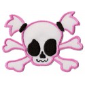 Toppa  termoadesiva Lady Pink Skull