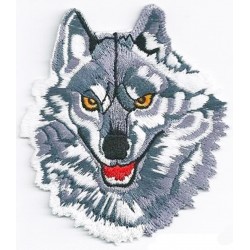 Patche écusson thermocollant loup huski