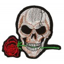 Toppa  termoadesiva Skull and Rose