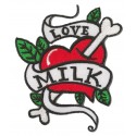 Iron-on Patch Tattoo Love Milk