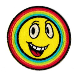 Aufnäher Patch Bügelbild Rainbow emoticon