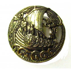 Broche de metal Drakkar Viking