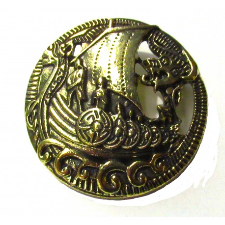 Broche Drakkar Viking metal coulé badge pins métalllique