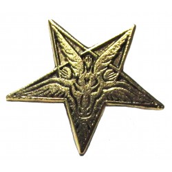 Pin's métallique doré pentacle pentagramme