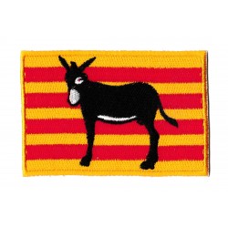 Patche écusson drapeau ane Catalogne burro catalan