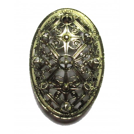 Broche bouclier antique  metal coulé badge pins métalllique