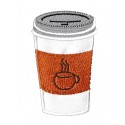 Iron-on Patch cup of coffee