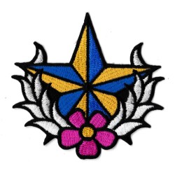 Iron-on Patch yellow blue star